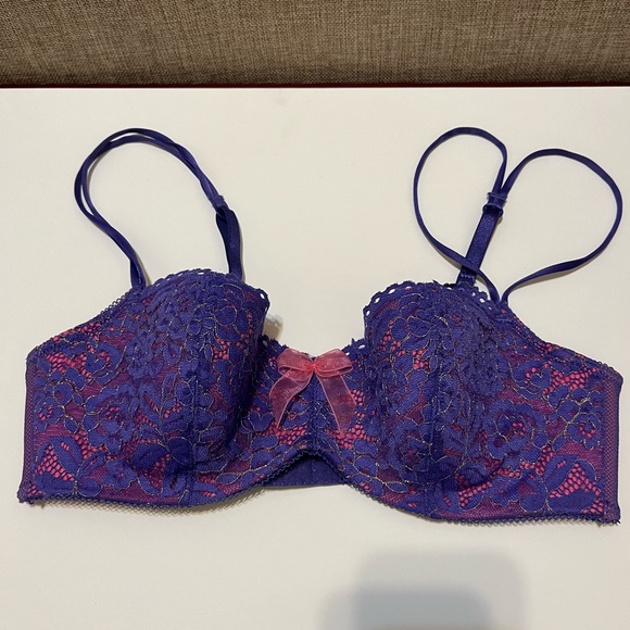 Other - Lace Underwire Bra in Purple and Pink